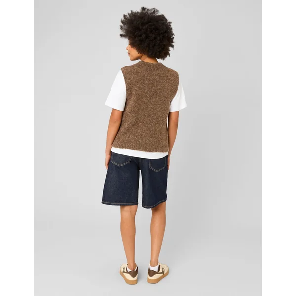 Gilet sans manches à nœuds Marron foncée