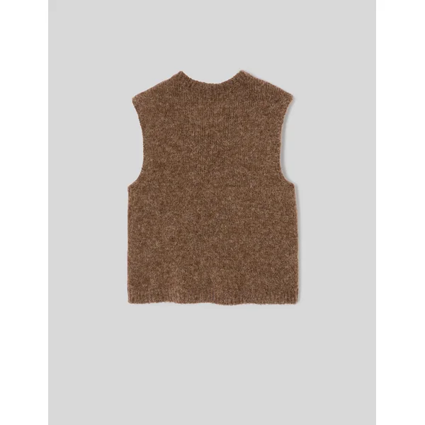 Gilet sans manches à nœuds Marron foncée