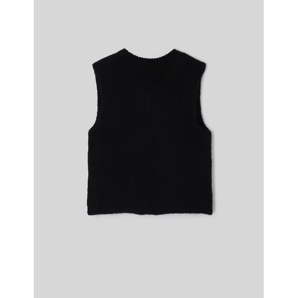 Gilet sans manches à nœuds Noir