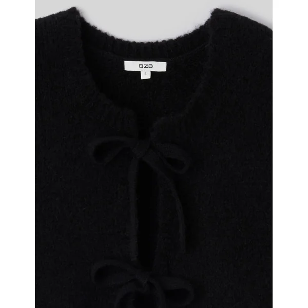 Gilet sans manches à nœuds Noir
