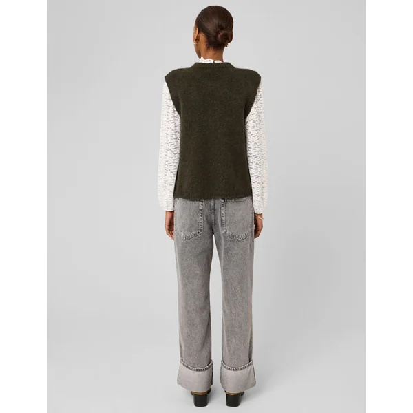 Gilet sans manches à nœuds Vert kaki