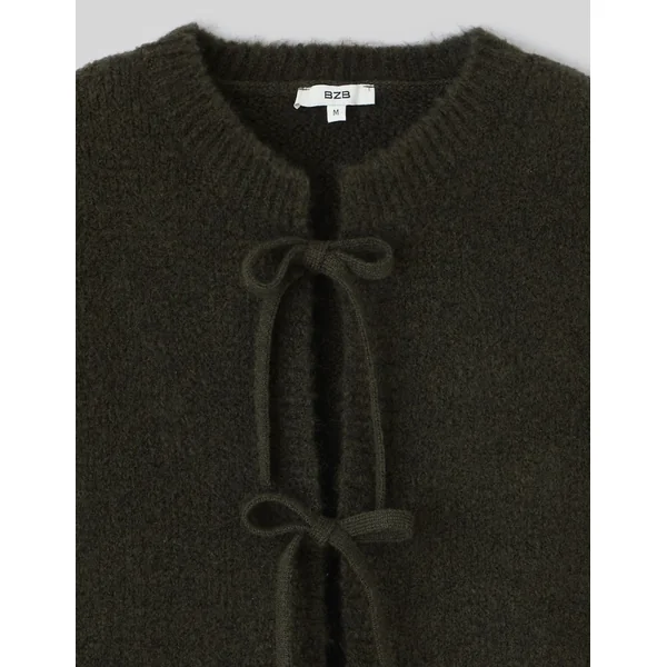 Gilet sans manches à nœuds Vert kaki