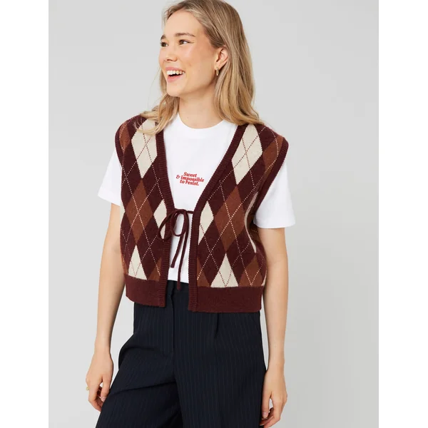 Gilet à nouer burlington Multicolore