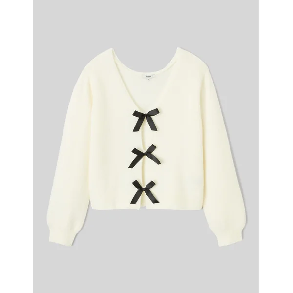 Gilet à nœuds Blanc écru