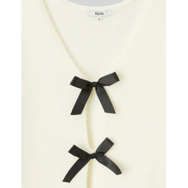 Gilet à nœuds Blanc écru