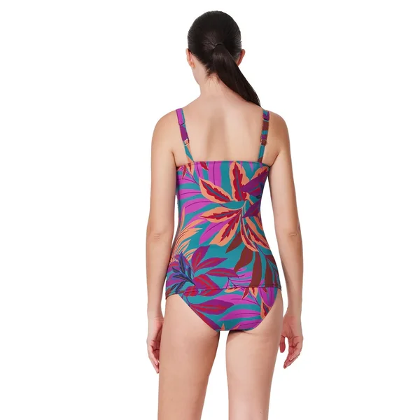 Gottex - Haut de tankini plissé rembourré avec cerceau 38 (85) D Fleuri Plantopia