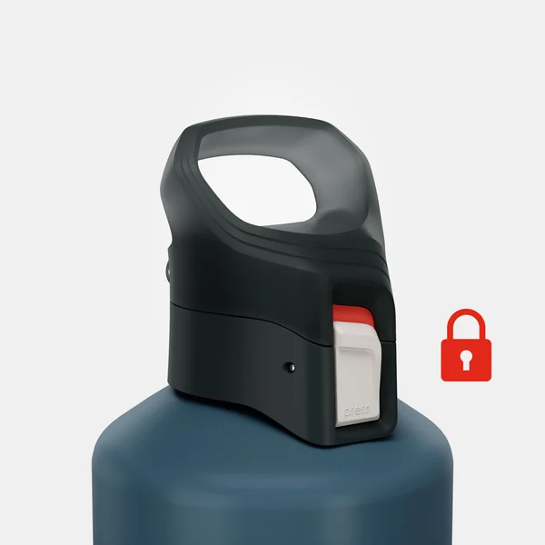 Gourde alu 1,5l avec bouchon à ouverture rapide pour la randonnée bleu