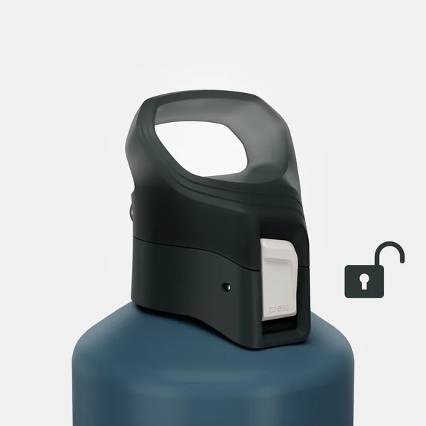 Gourde alu 1,5l avec bouchon à ouverture rapide pour la randonnée bleu