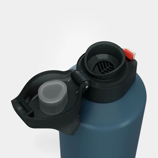 Gourde alu 1,5l avec bouchon à ouverture rapide pour la randonnée bleu