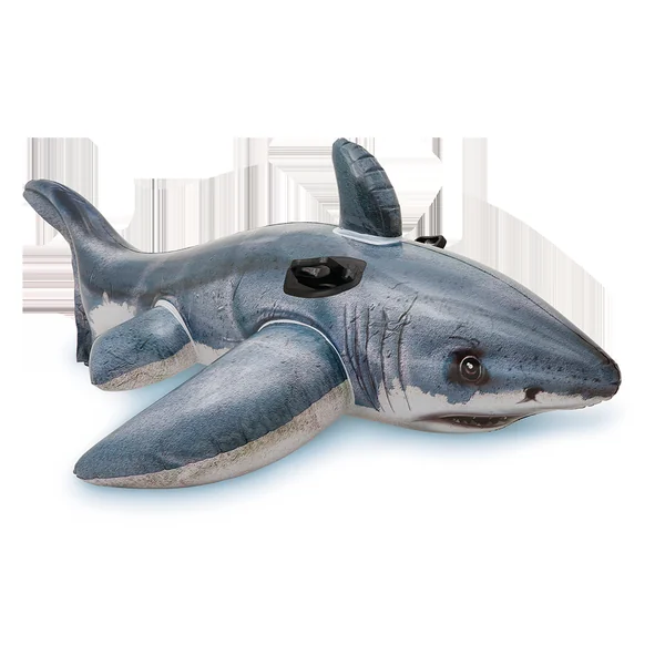 Grand requin blanc gonflable