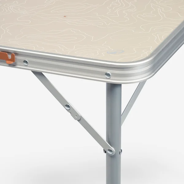 Grande table de camping pliante, 6 à 8 personnes, beige