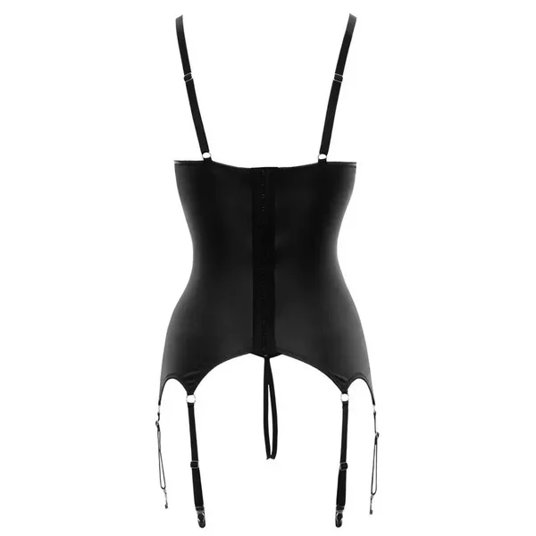 Guêpière fendue noire