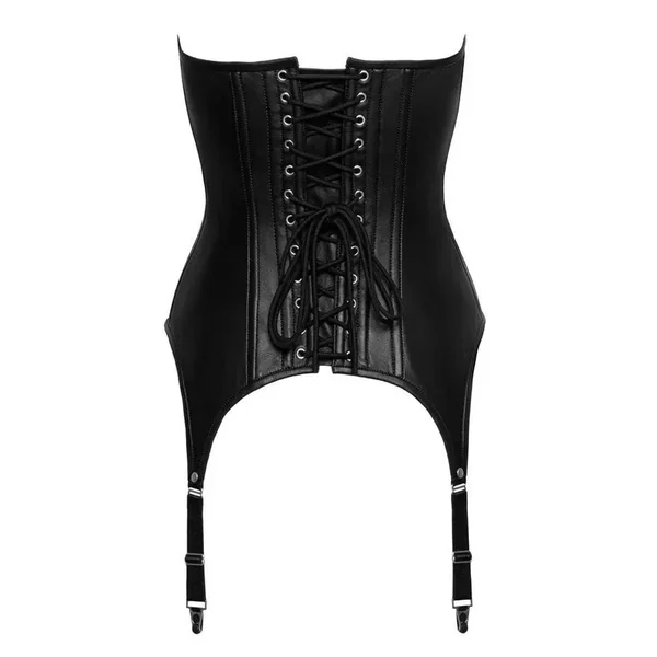 Guêpière zippée en cuir