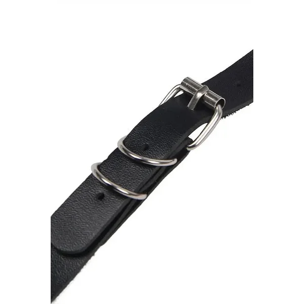 Harnais cuir & anneaux métalliques intégral