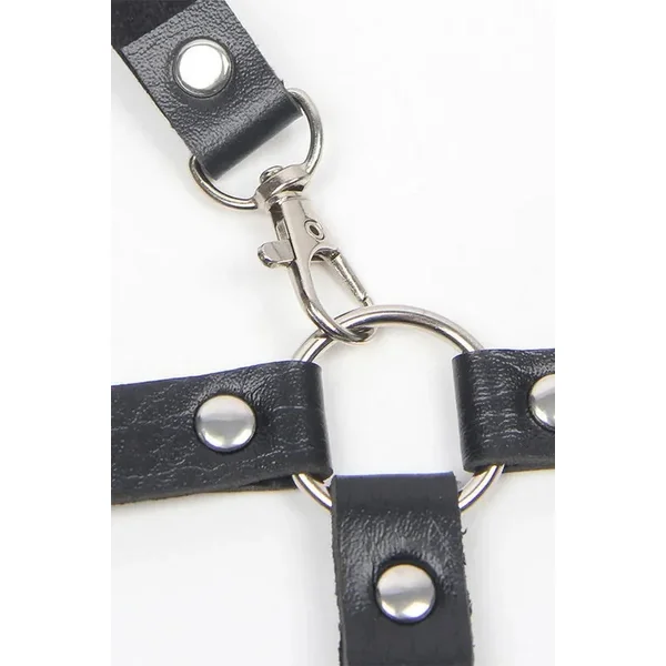 Harnais de buste cuir & chainettes