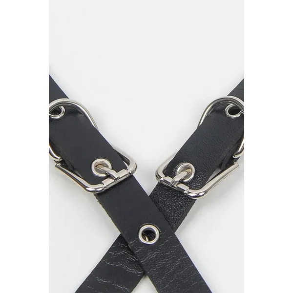 Harnais de buste cuir & chainettes