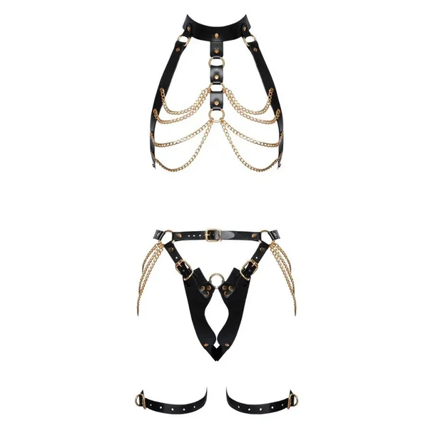 Harnais en cuir & chaines