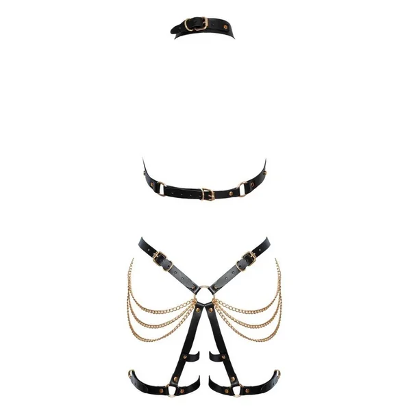 Harnais en cuir & chaines
