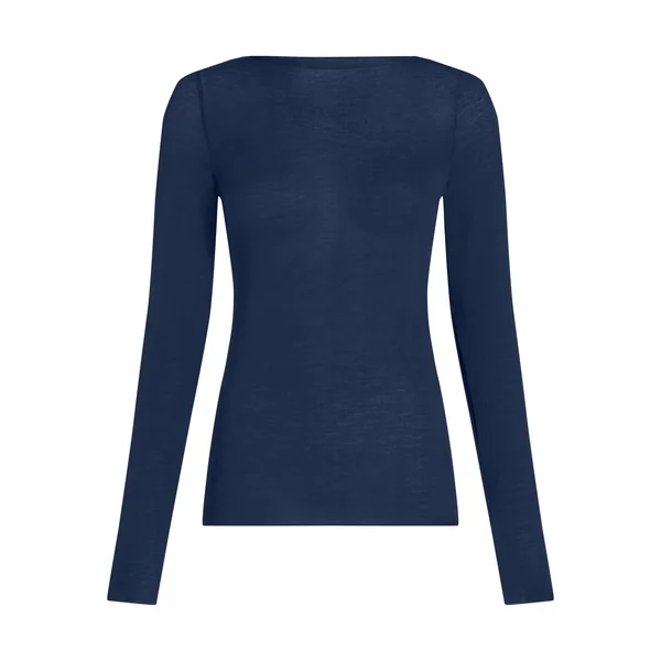 Haut avec cachemire à col bateau super soft - Bleu