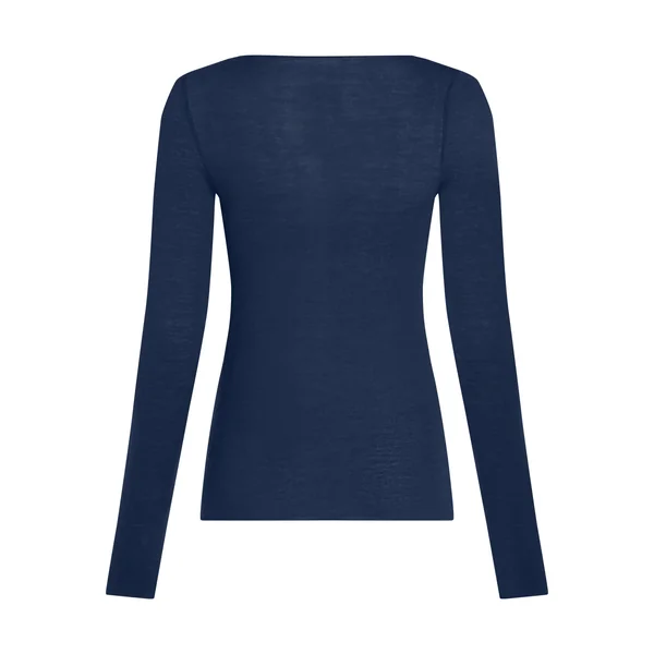 Haut avec cachemire à col bateau super soft - Bleu