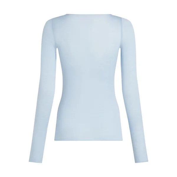 Haut avec cachemire à col bateau super soft - Bleu