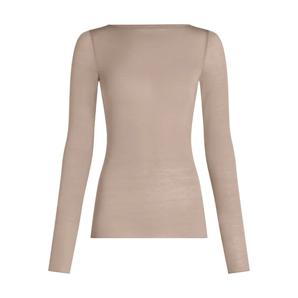 Haut avec cachemire à col bateau super soft - Gris