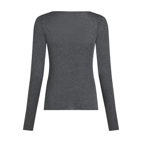 Haut avec cachemire à col bateau super soft - Gris