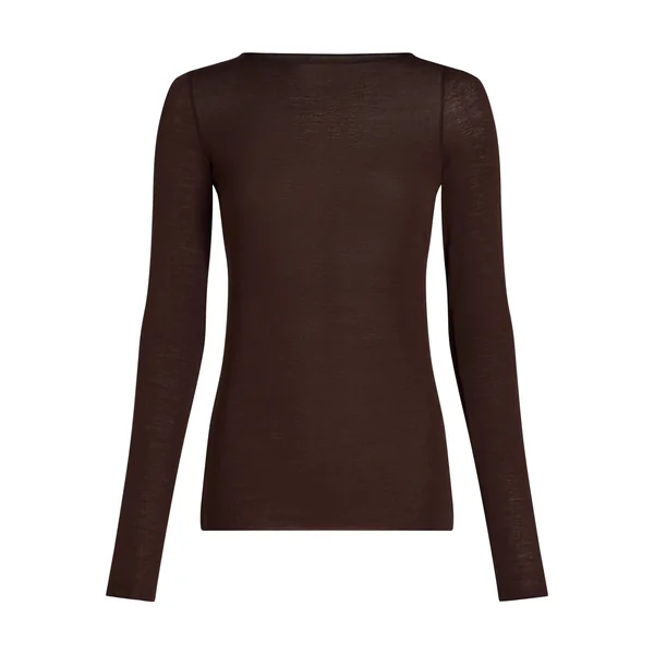 Haut avec cachemire à col bateau super soft - Marron