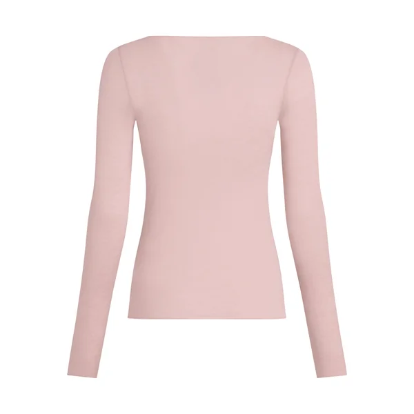 Haut avec cachemire à col bateau super soft - Rose