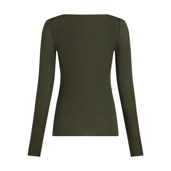 Haut avec cachemire à col bateau super soft - Vert