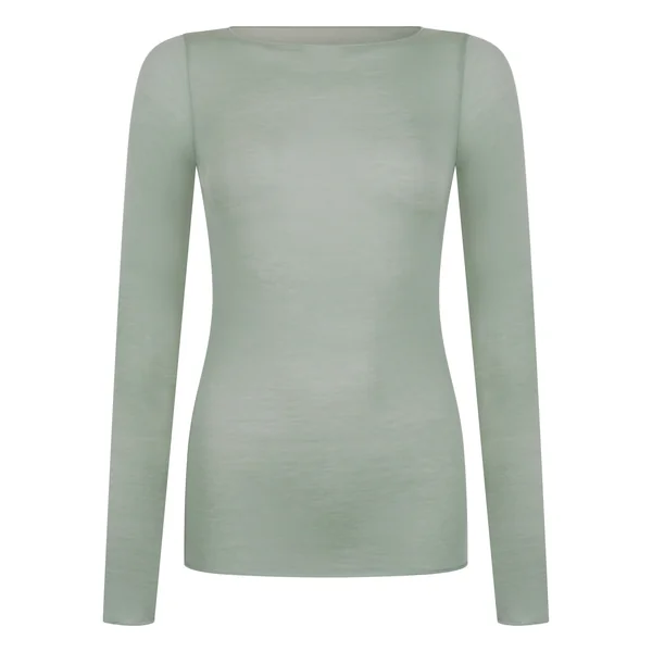 Haut avec cachemire à col bateau super soft - Vert