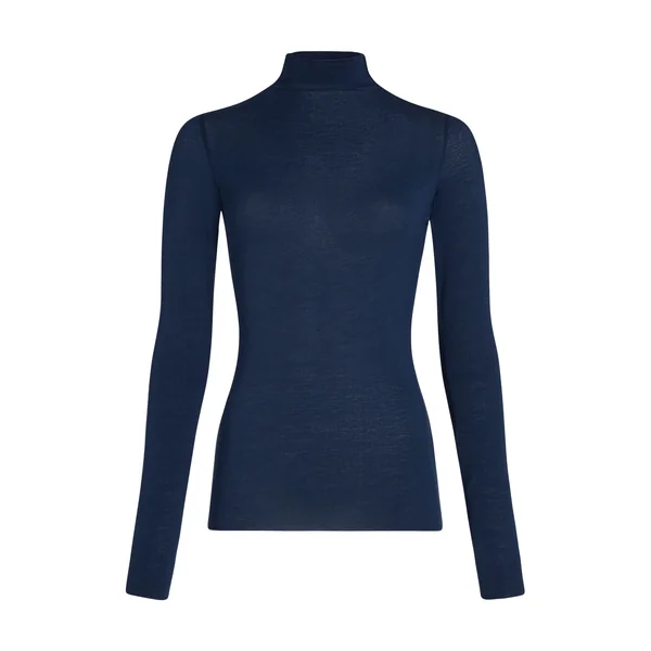 Haut avec cachemire à col roulé super soft - Bleu