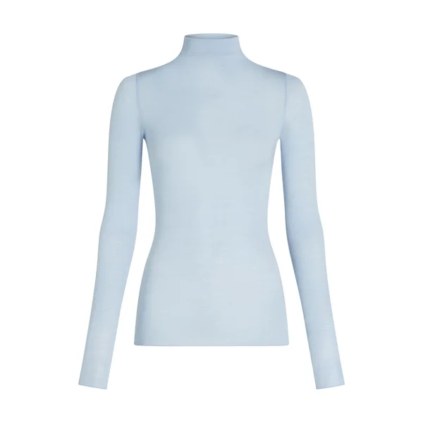 Haut avec cachemire à col roulé super soft - Bleu