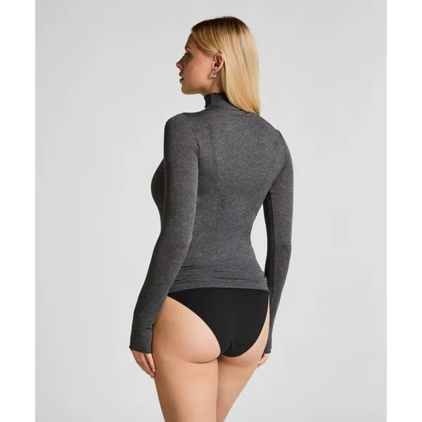 Haut avec cachemire à col roulé super soft - Gris