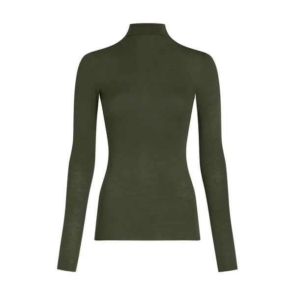 Haut avec cachemire à col roulé super soft - Vert