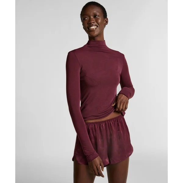 Haut avec cachemire à col roulé super soft - Violet