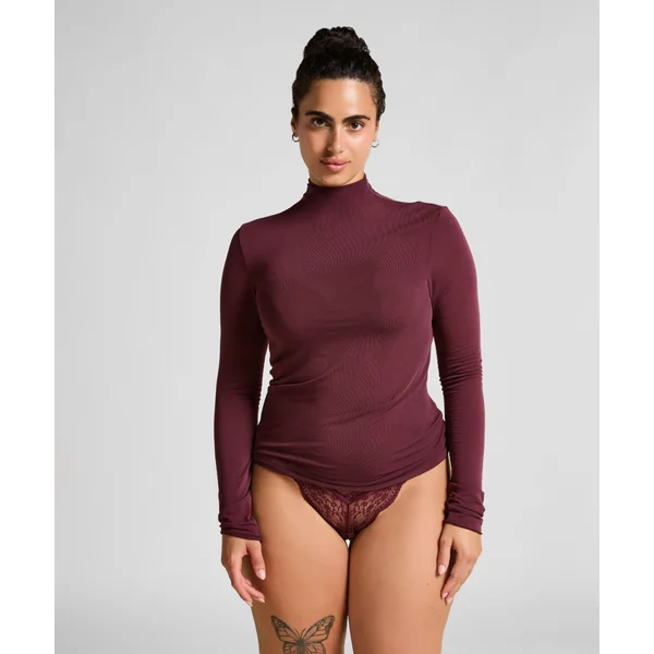 Haut avec cachemire à col roulé super soft - Violet