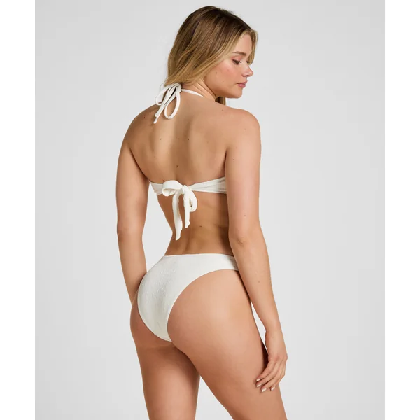 Haut de Bikini Bandeau Crinkle - Blanc