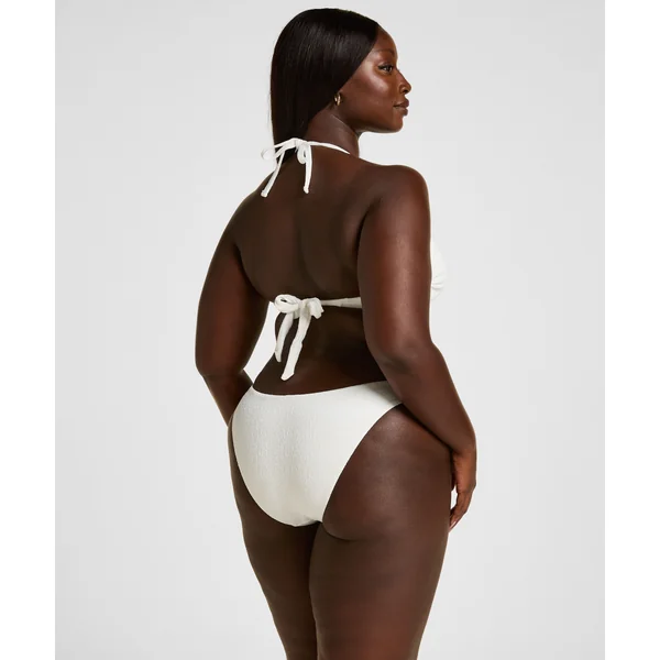 Haut de Bikini Bandeau Crinkle - Blanc