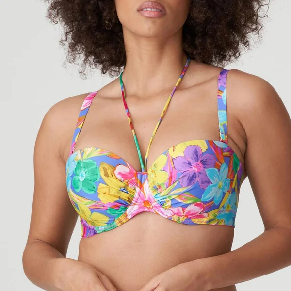 Haut de bikini bandeau Prima Donna Sazan bleu Prima Donna Maillot