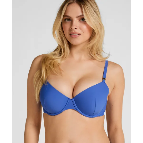 Haut de Bikini Luxe à Armatures et Rembourrage - Bleu