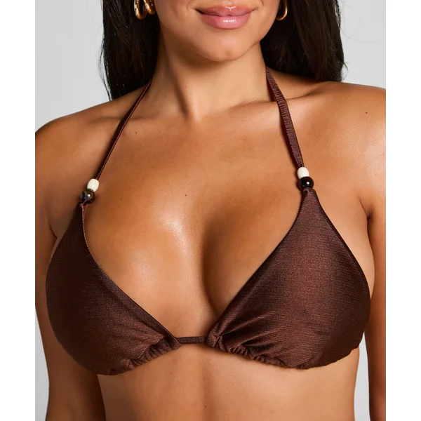 Haut de bikini triangle Kallua - Marron