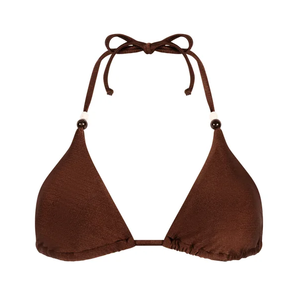 Haut de bikini triangle Kallua - Marron