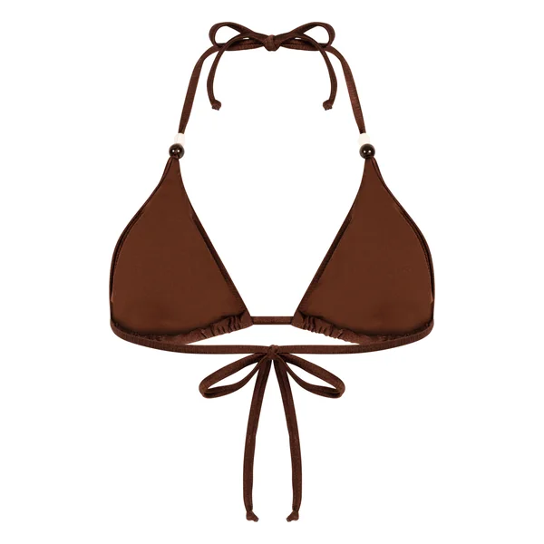 Haut de bikini triangle Kallua - Marron