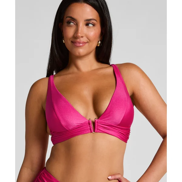 Haut de bikini triangle Luna - Rose