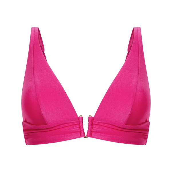Haut de bikini triangle Luna - Rose