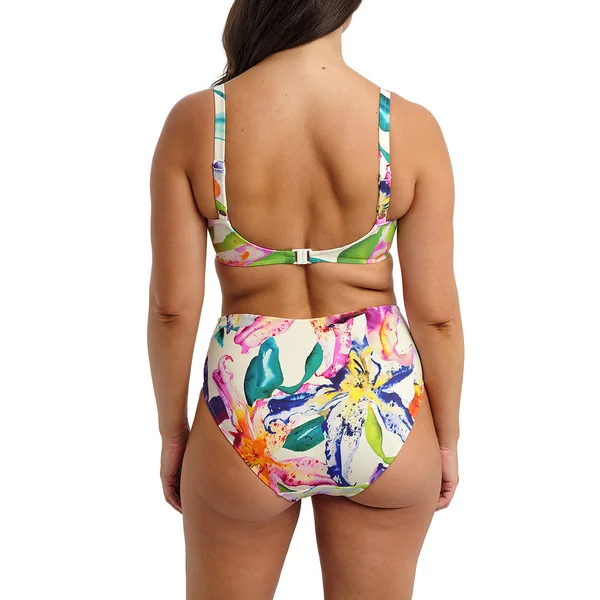 Haut de bikini à armatures à bonnets plissés à motifs floraux multicolore Fantasie Bain