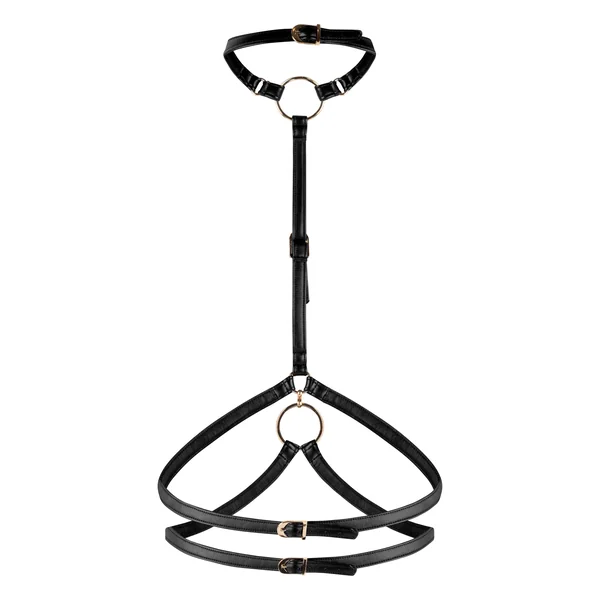Haut de corset en similicuir - Noir