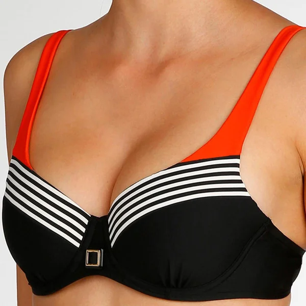 Haut de maillot Balconnet rembourré à armatures Marie-Jo GRACE pili pli noir Marie Jo Swim