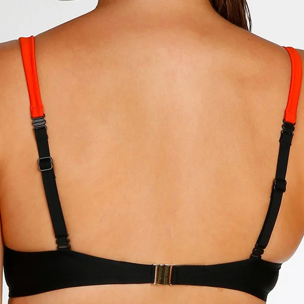 Haut de maillot Balconnet rembourré à armatures Marie-Jo GRACE pili pli noir Marie Jo Swim